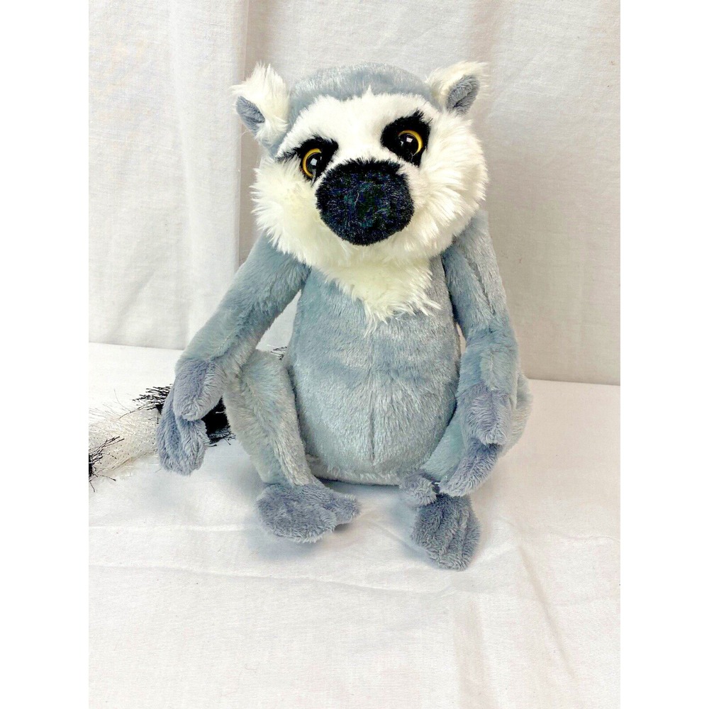 Webkinz 9" Ring Tailed Lemur grey white black Ganz plush stuffed animal